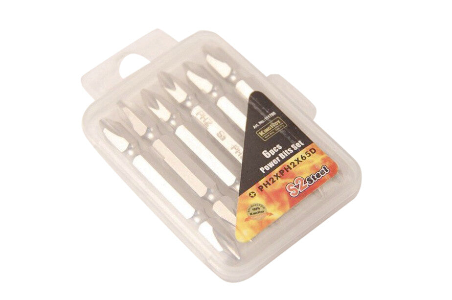 6pc S2 Steel Double Head Impact Screwdriver Power Bits