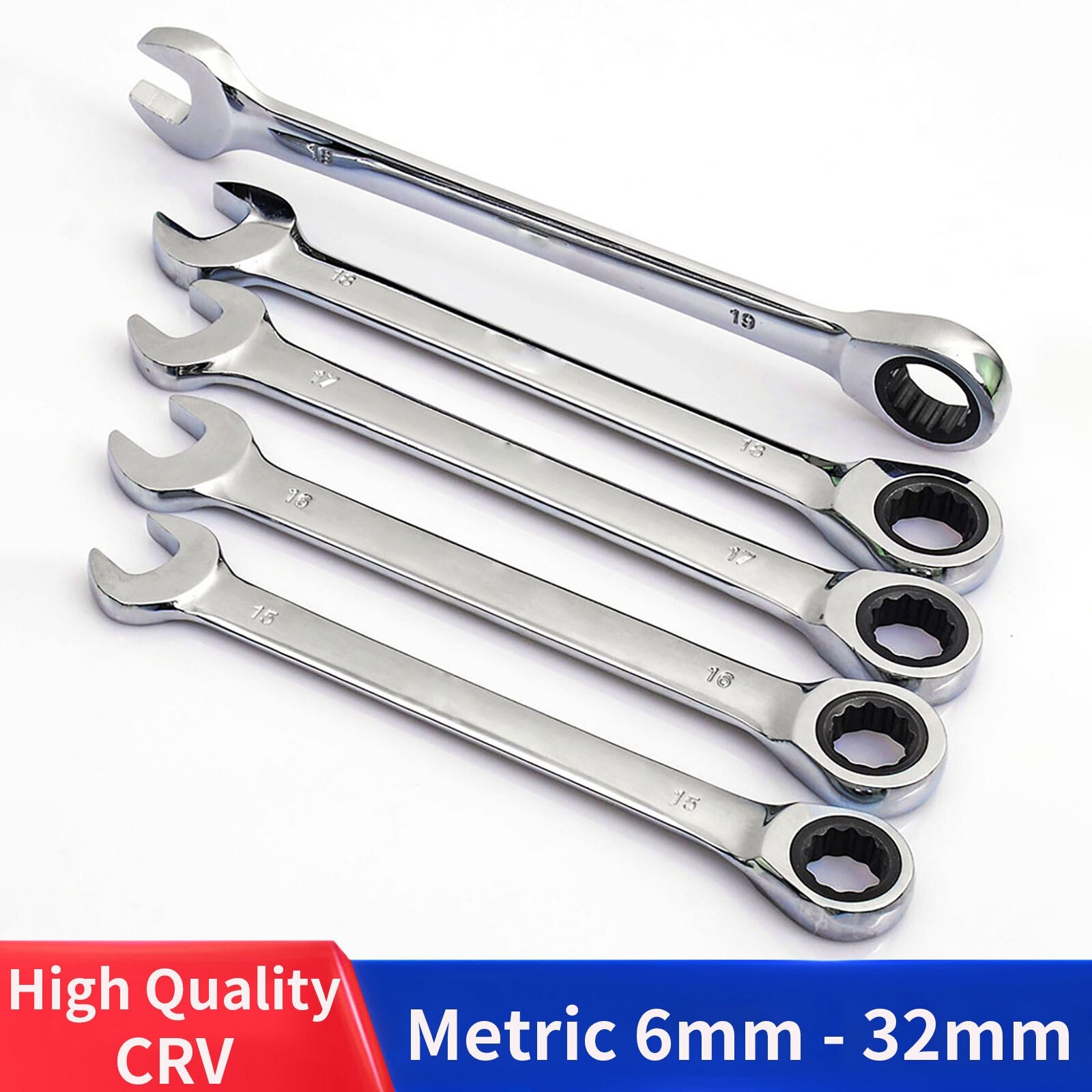 Ratchet Wrench Spanner Combination 6mm to 32mm