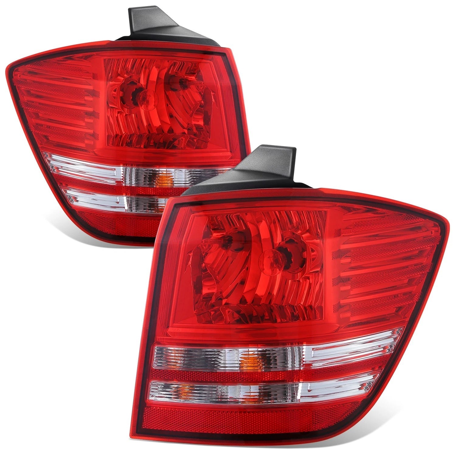 Fit 09-20 Dodge Journey Oe Style Chrome Housing Red | Built Supply Co
