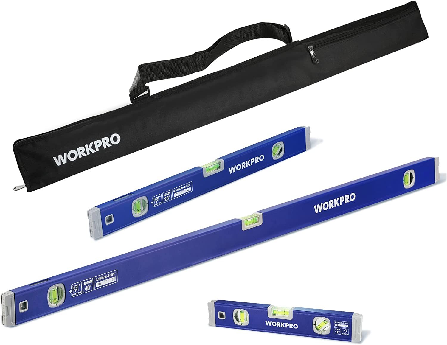 WORKPRO 3PC Spirit Level Set by WORKPRO