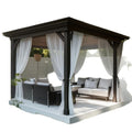 Outdoor Mesh Curtain With Rod Pocket Design For Patio Pergola And