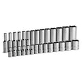 Capri Tools 1/4 In. Drive 12-point Socket Set, 4-15 Mm, Metric,