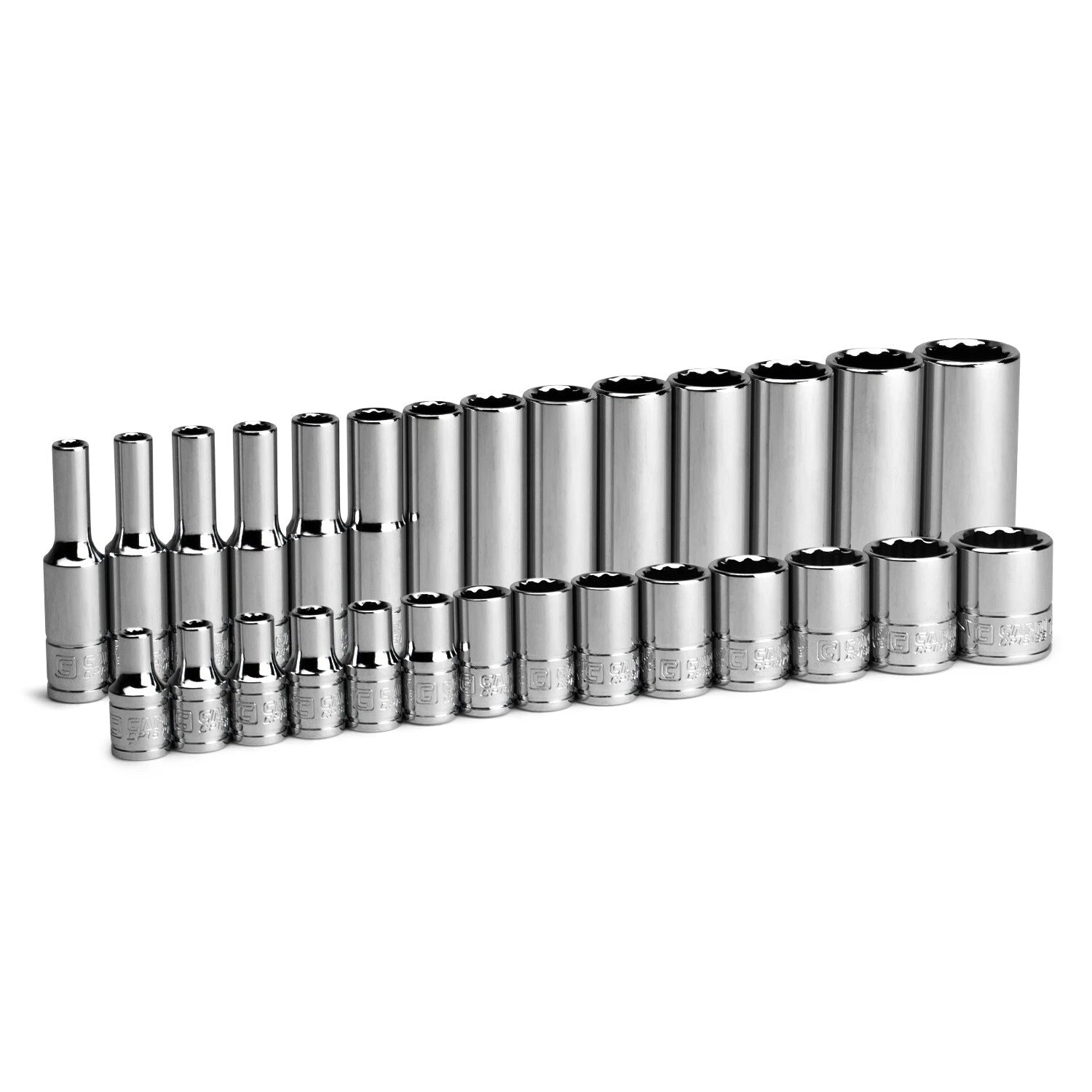 Capri Tools 1/4 In. Drive 12-point Socket Set, 4-15 Mm, Metric,