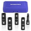 WORKPRO 5PC Impact Socket Set 1/2" Dr Lug Nut Wheel 3" Extension Bar
