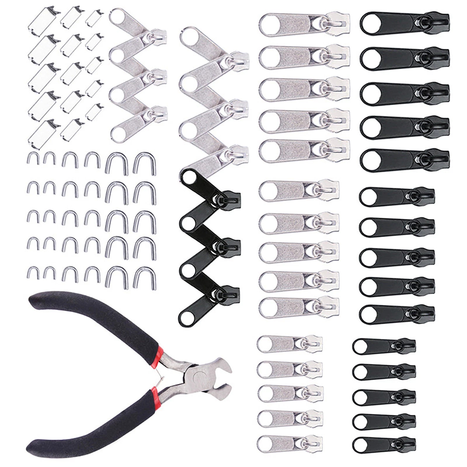 Lot Zinc Alloy Fix Zipper Zip Slider Repair Instant Diy Kit Universal