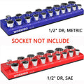 Workpro 1/2 -Inch Sae/ Metric Magnetic Socket Organizer Socket Not