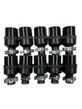 EATON 10pc U-Ground Black Rubber Connector Adapter