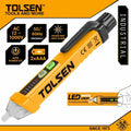 TOLSEN NON-CONTACT VOLTAGE DETECTOR WIRE TESTER PEN AC 12-1000V 115V 220V LEDOpe