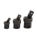 Universal 1/4" 3/8" 1/2" Drive Premium Impact Joint Socket Set CrMo U-Joint 3pc