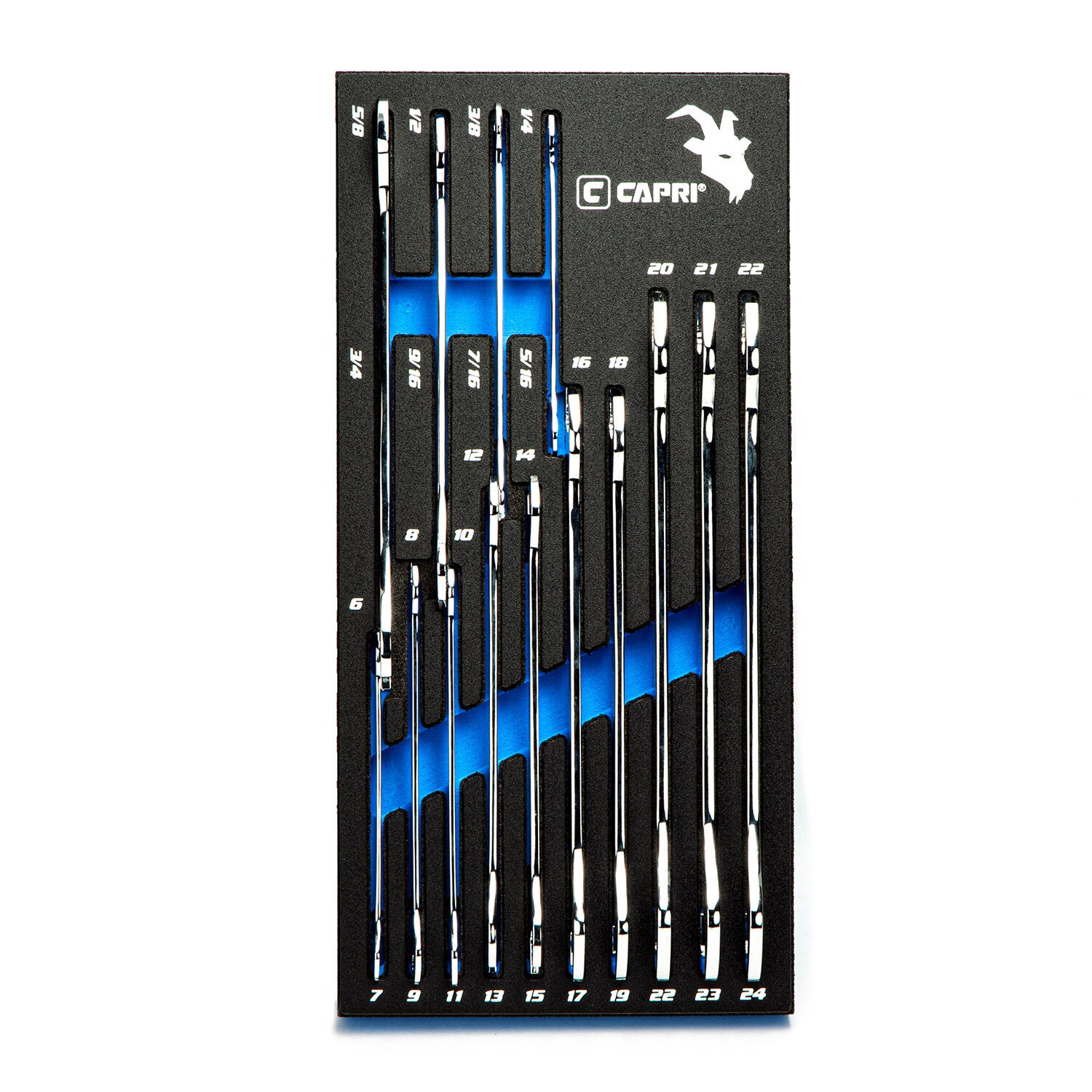 Capri Tools Super-Thin Open End Wrench Set, Metric & SAE, 14-PieceOpens in a new window or tab