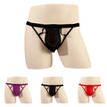 Low Rise Mens Sexy Mesh Thongs Underwear Straped Briefs G Strings