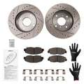 Front Vented Brake Rotors Ceramic Pads for Honda Accord 1998-2002 2.3L