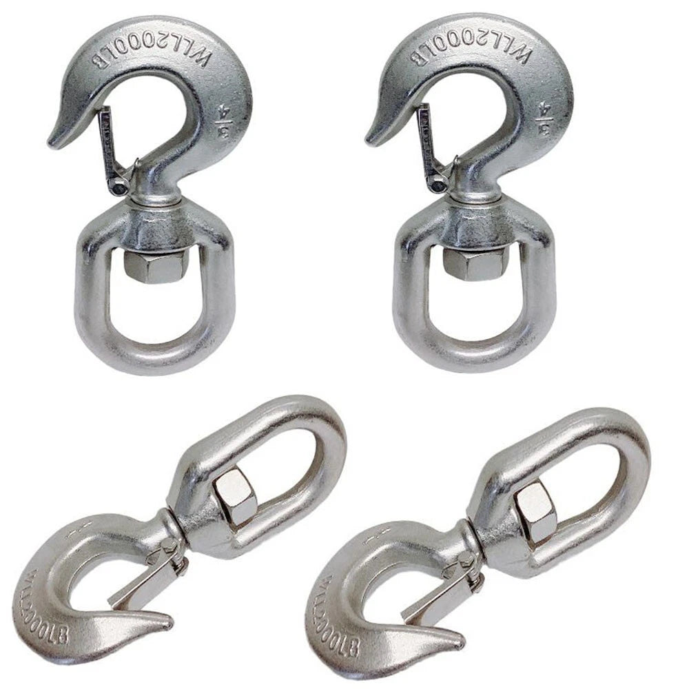 Stainless Steel T316 Drop Forged Swivel Hook Lifting Hook,2000 Lbs