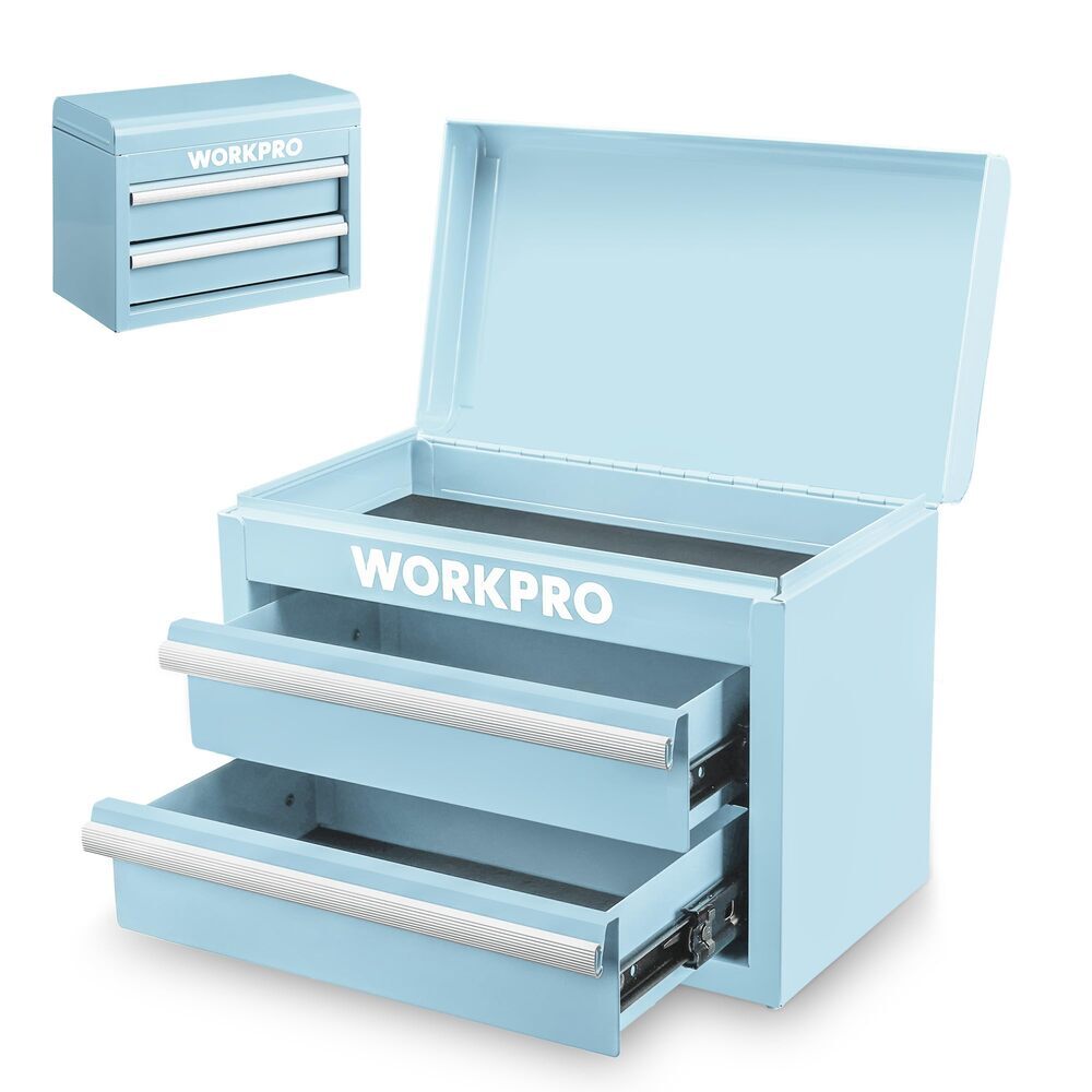 WORKPRO Metal Mini Tool Box Two Drawers by WORKPRO