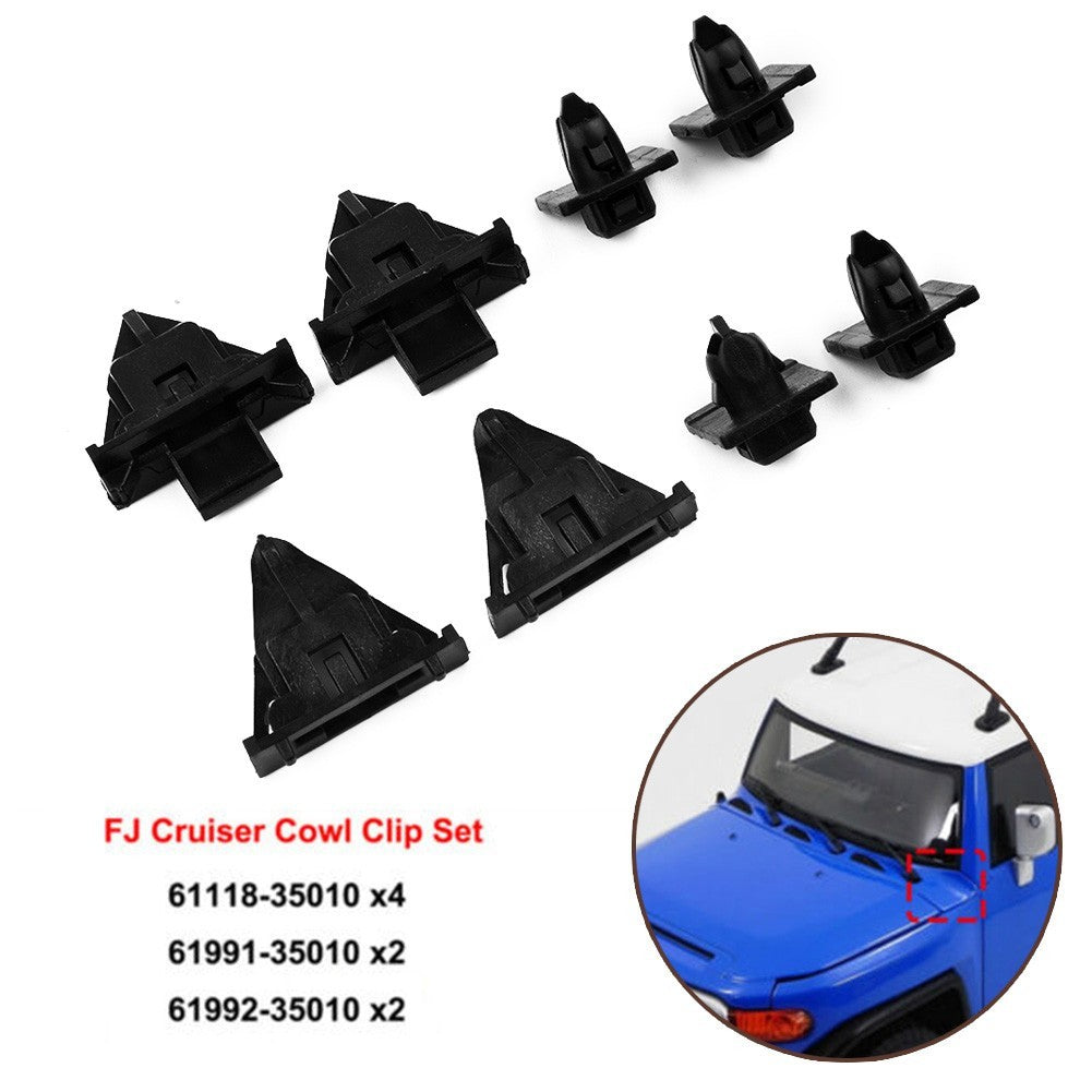 Brand New Cowl Clip Fixing Kit Set Accessories Auto Panel #61118-35010 BodyOpens