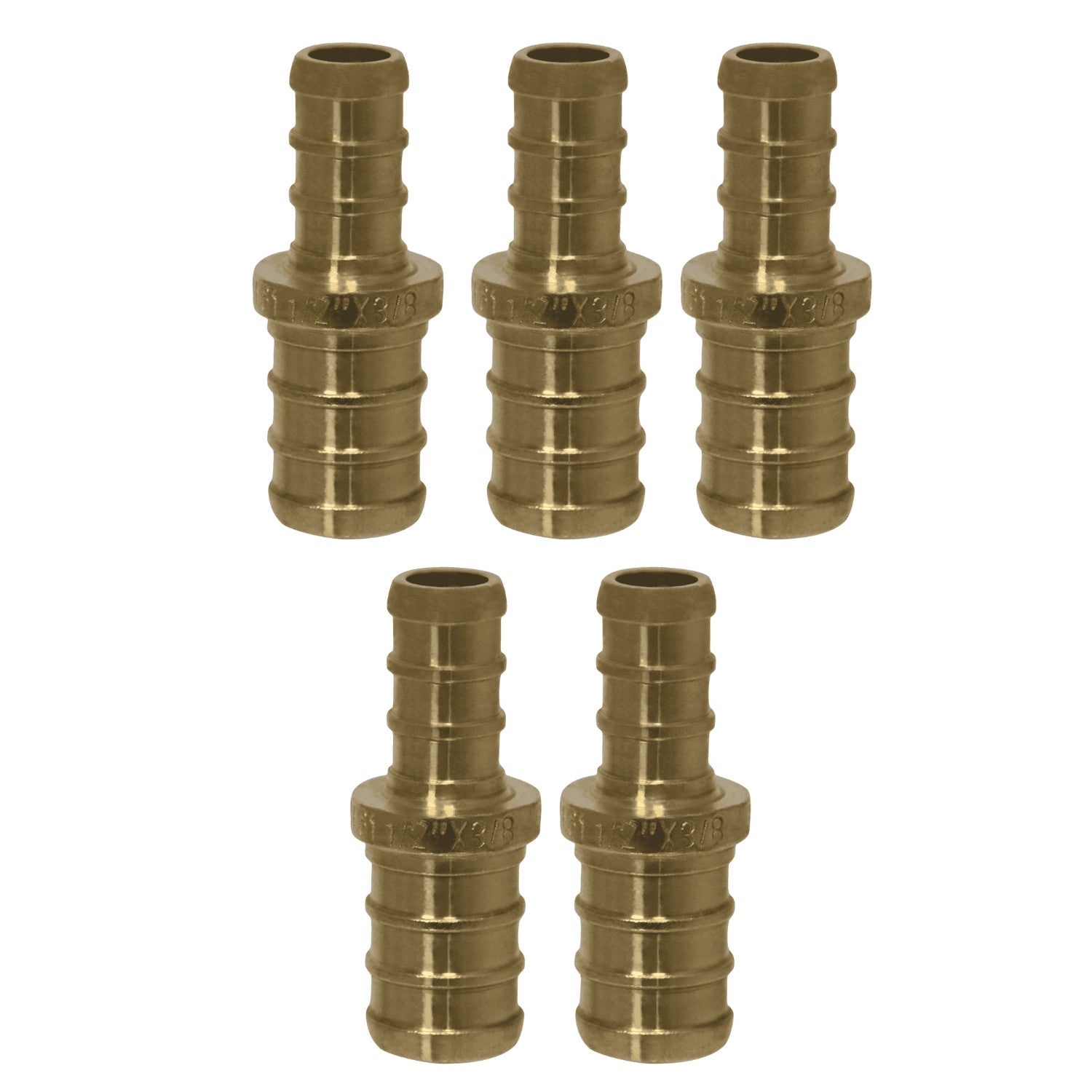 XFITTING 1/2" x 3/8" PEX B Reducing Coupling 5 Pack