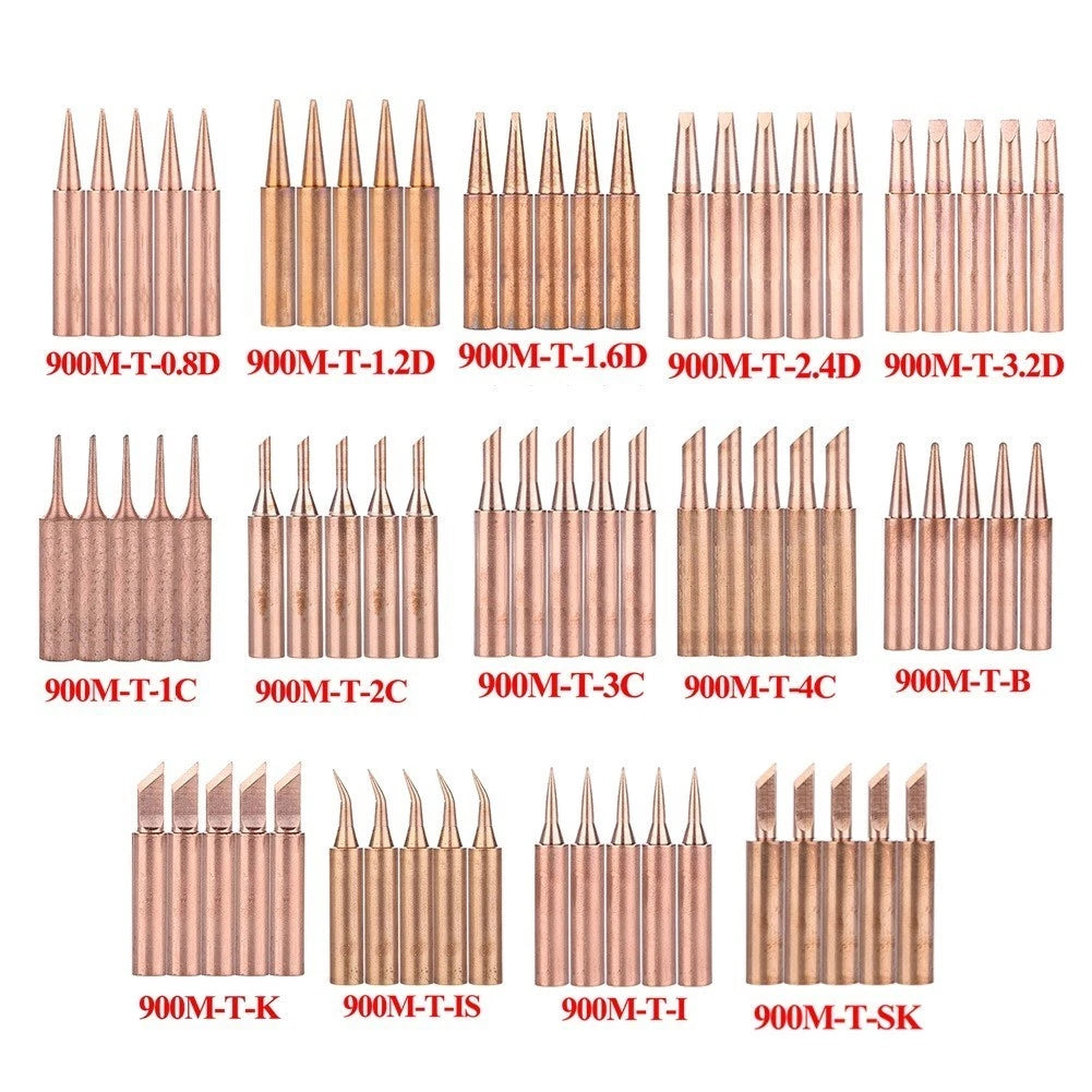 Tips Solder Soldering Iron Tip Sets Pure Copper Electric Iron Head