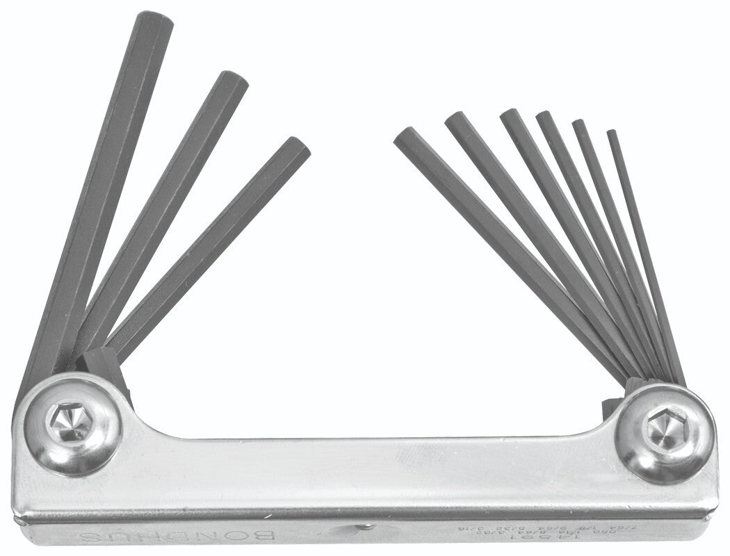Bondhus Classic Steel Hex Fold Up Wrench Set SAE