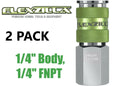 2 Legacy Flexzilla Pro High Flow Air Hose Quick Coupler's 1/4" Fnpt