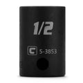 Capri Tools Shallow Impact Socket, 3/8 In. Drive, 12-point, Sae 5/16