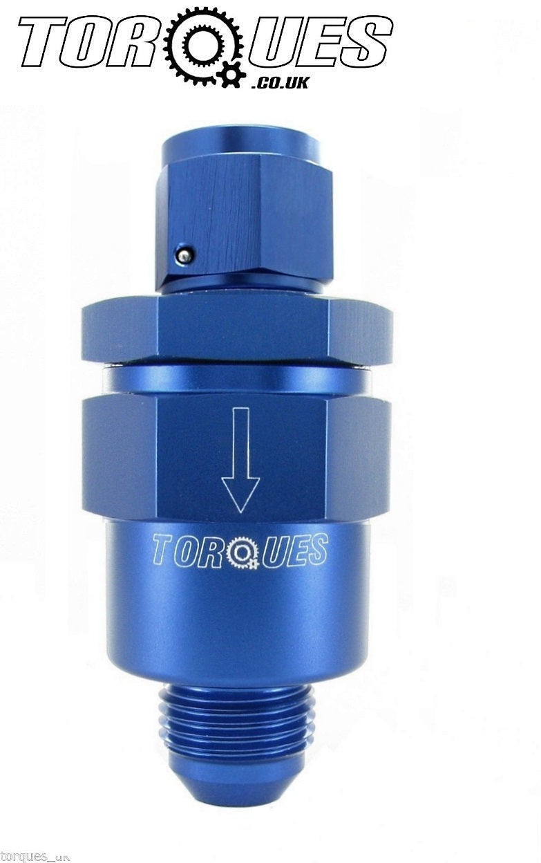 AN -6 (AN6 ) Blue Anodised Female to Male Billet Aluminium One Way /