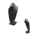 Slate Gray Leatherette Necklace Stand 15"h Display Fixture Showcase