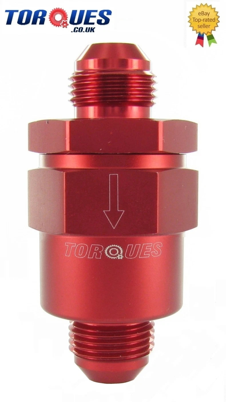 AN -8 (AN8 AN 08) Red Anodised Billet Check Valve