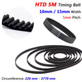 HTD 5M Timing Belt 5mm Pitch Rubber Drive Belt