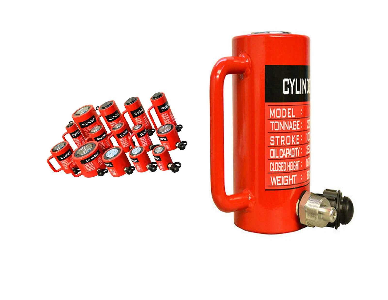 Hydraulic Cylinder 50 Ton Capacity Lift Jack Stroke: 3.93 Inch