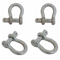 T316 Stainless Steel 5/16" Screw Pin Anchor Shackle 1,300 Lbs Wll Mil