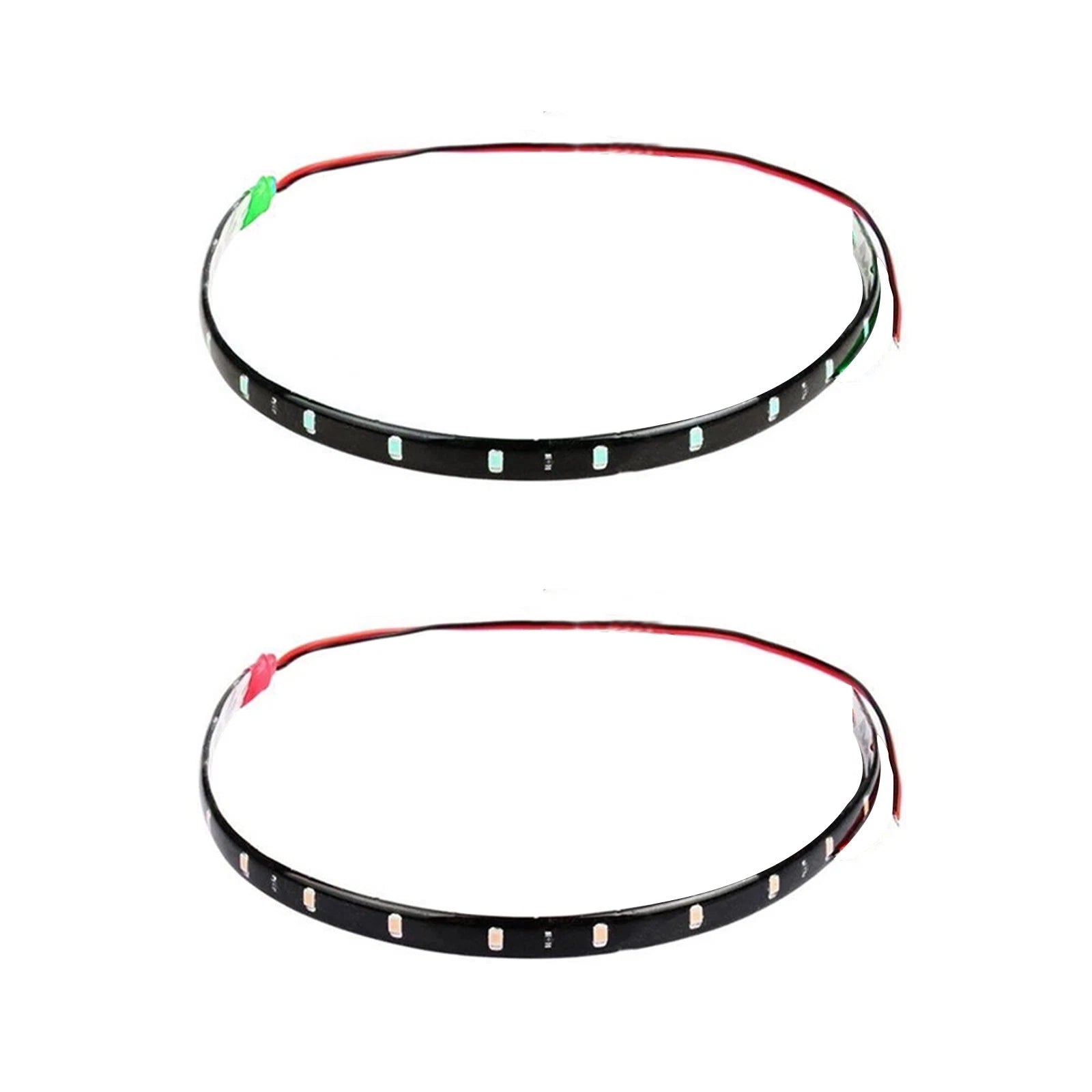 12inch Flexible Red&green Light Led Strip 3528 Smd Car Under Dash