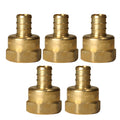 5 Pack XFITTING , 1/2" Pex-B Female Npt Threaded Adapte