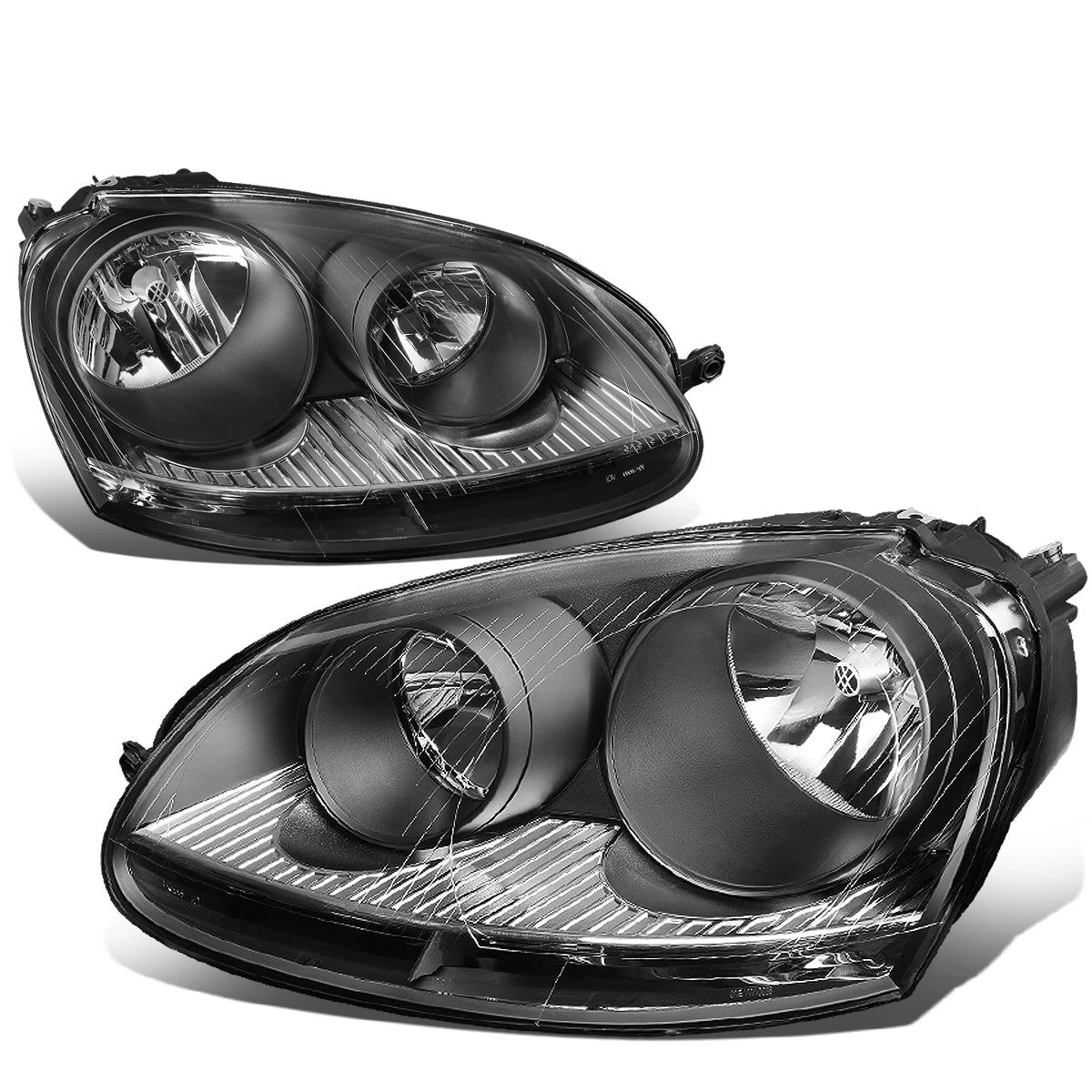 Fit 2005-2010 Vw Jetta Mk5 Pair Black Housing Clear | Built Supply Co