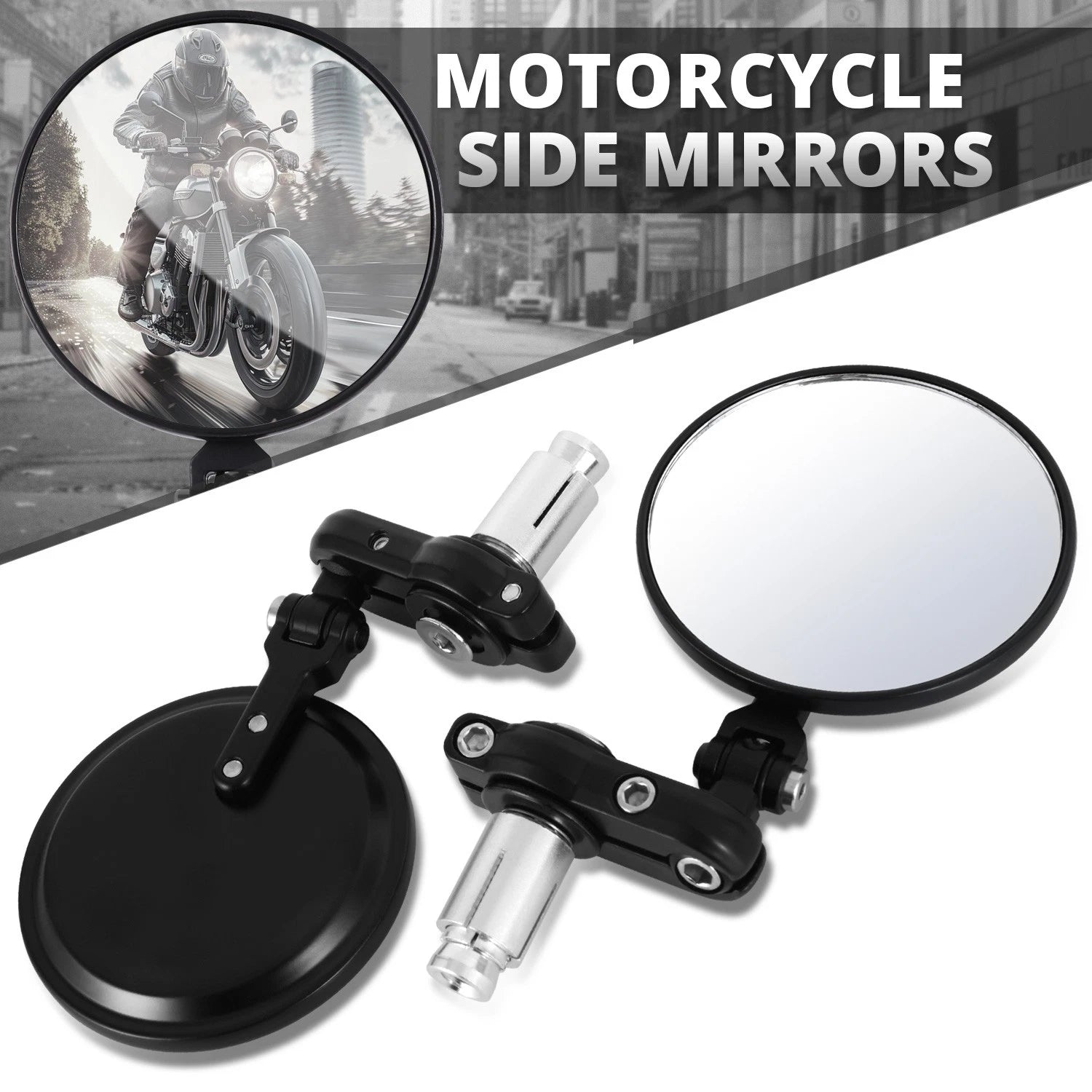 Fit Universal Naked Bike Cruiser Convex Round Side | Built Supply Co