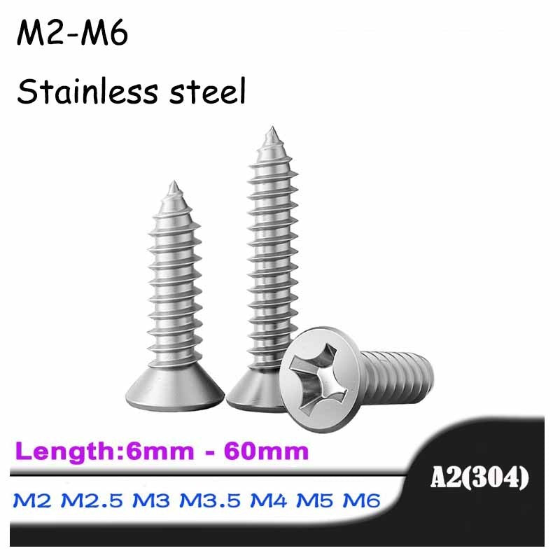 304 Stainless Steel Phillips Self Tapping Screws
