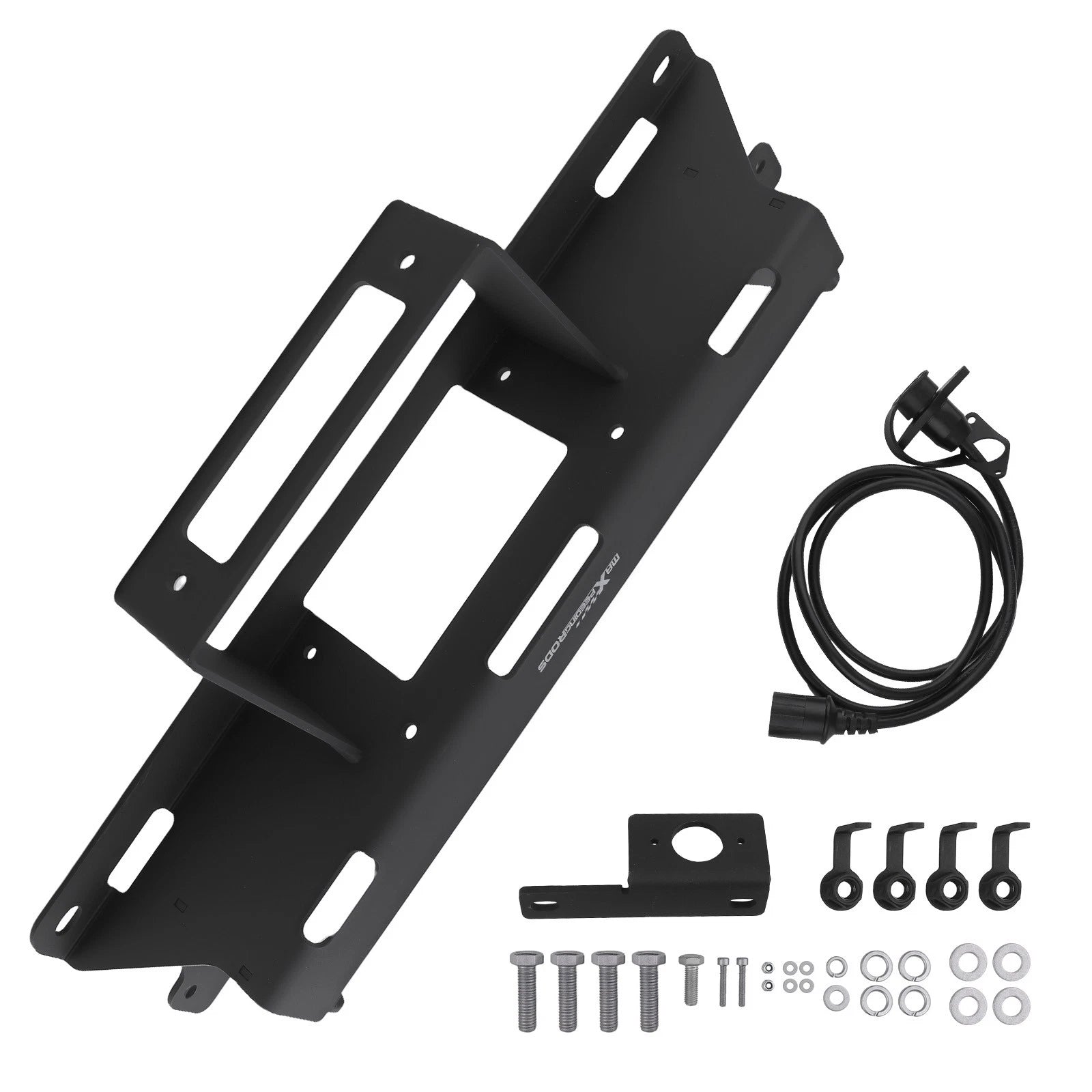 Black Front Winch mount Kit for GMC Sierra Silverado 1500 99-07 Behind Bumper