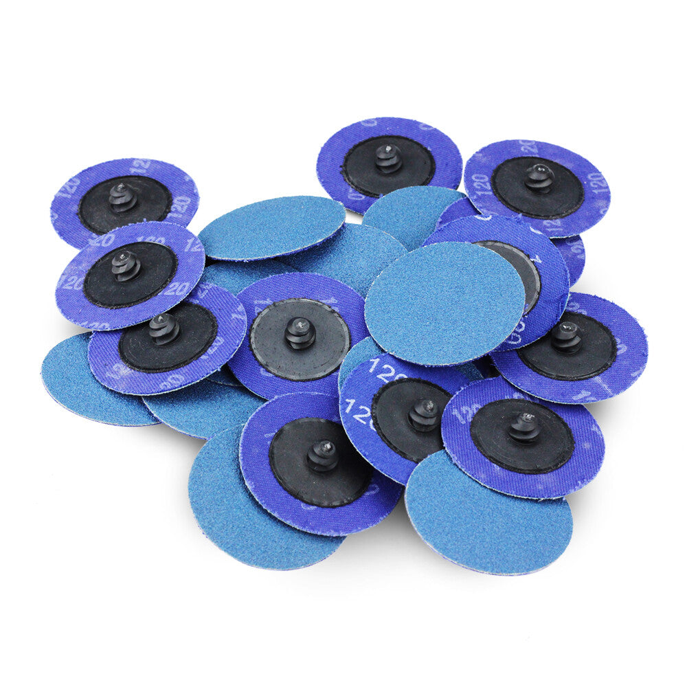 200 Pack- 2" Zirconia 120 Grit Quick Change Sanding Disc Black Hawk