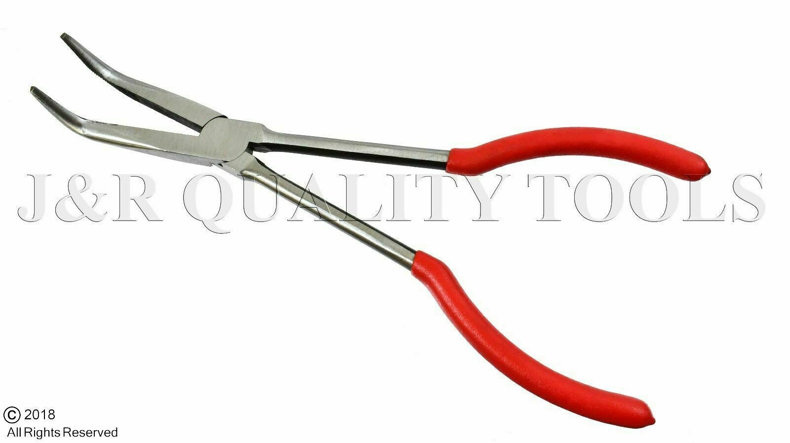 90 Degree 11" Long Nose Pliers with Soft Grip