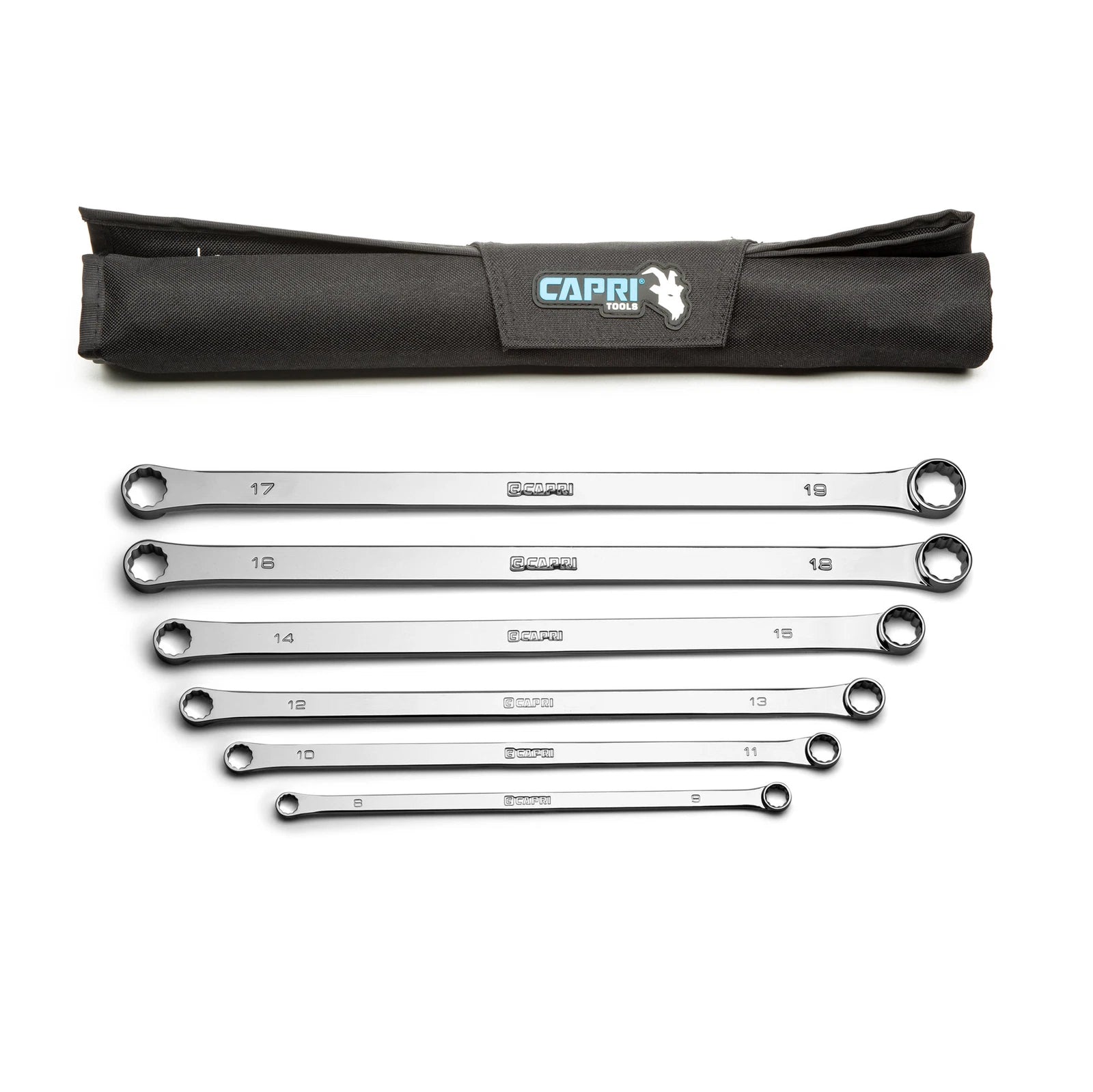 Capri Tools 0 Degree Offset Extra Long Box End Wrench Set, Metric,