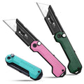 Workpro Folding Utility Knife Box Cutter G10 Handle Axis Quick Change