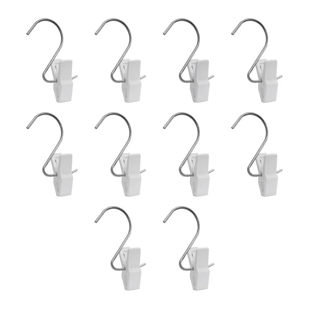 White Plastic Laundry Hook Clips Clothes Pin Retail Fixture