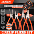 4pc 7" Circlip Plier Snap Ring Pliers Portable Internal External