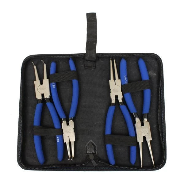 Us Pro Circlip Pliers Set External & Internal Straight Bent 9" 225mm