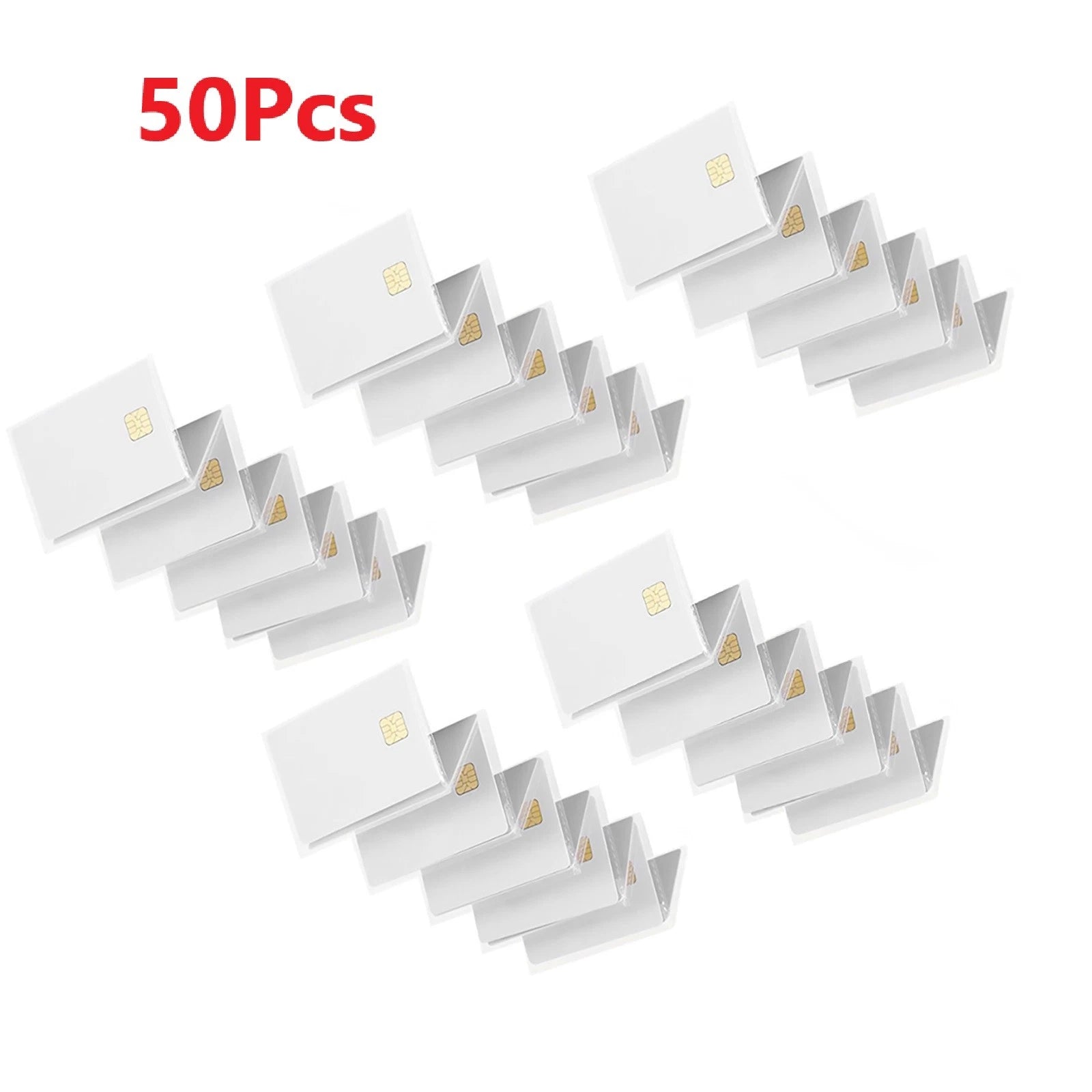 Iso7816 Contact Sle 4442 Chip Pvc Smart White Ic Cards For Rental B