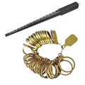 Plastic Ring Stick & Finger Gauge Set Us Sizes 1–15 Black Ring & Gold
