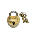 Antique Padlock Brass Hand Crafted Working Decorative Heart Shape