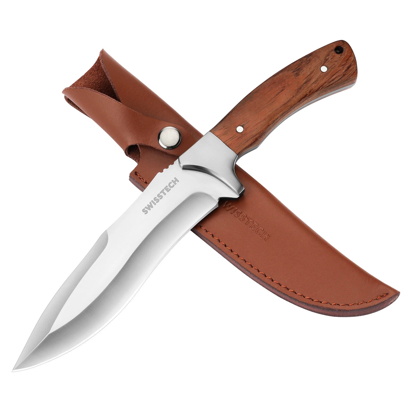 Swiss+tech 11-5/8" Fixed Blade Hunting Bowie Knife Full-tang With