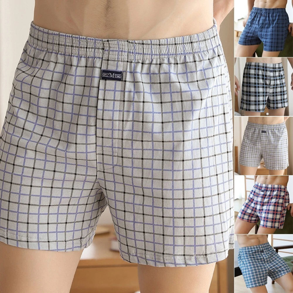 Wide Leg Underwear Boxer Casual Cotton Loose Men M~2xl Short Underpant