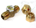 HVAC AC TUBE JOINTING SIGHT GLASS 3/4" SAE O.D. W/MOISTURE INDICATOR FLARE BRASS