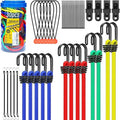 30PC Bungee Cords Set 10" 18" 24" 32" 40" Cable Ties Canopy Tarp Ball
